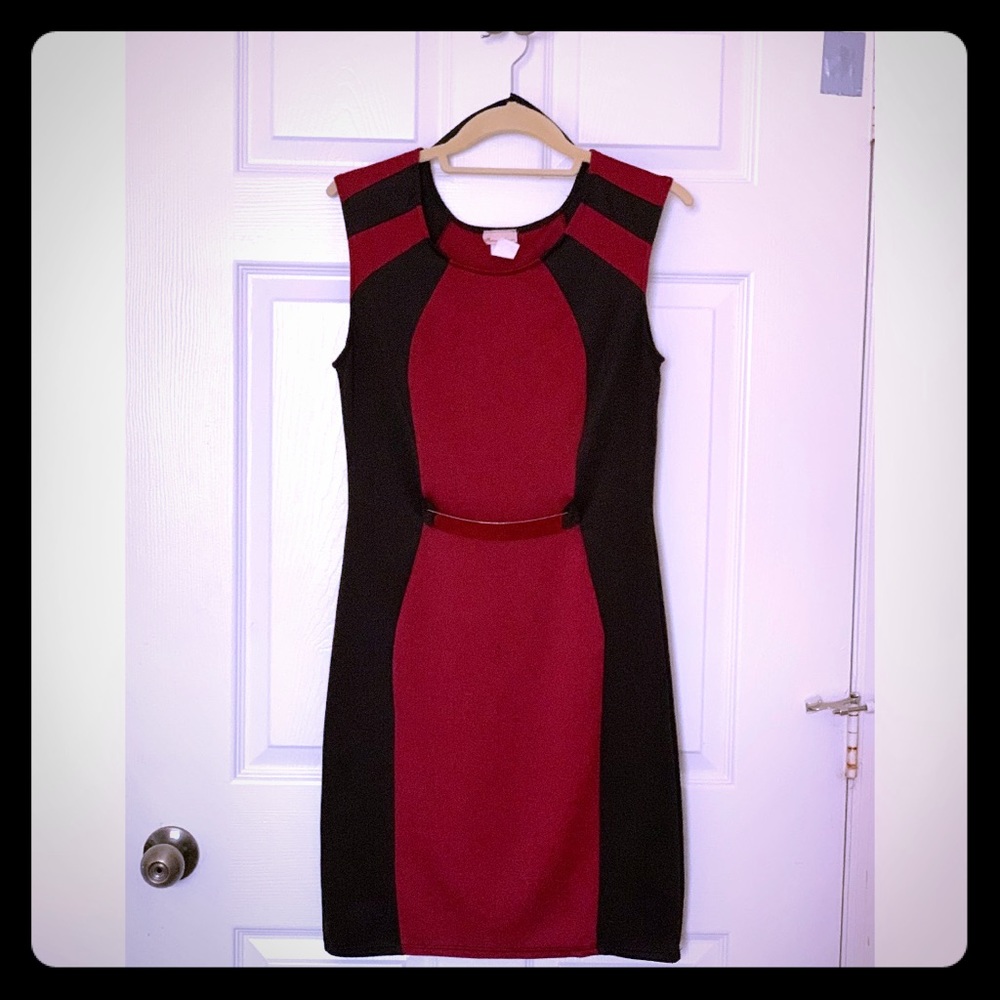 Sexy Red and Black body-con dress